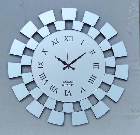 2d Glass designer wall clock idekors
