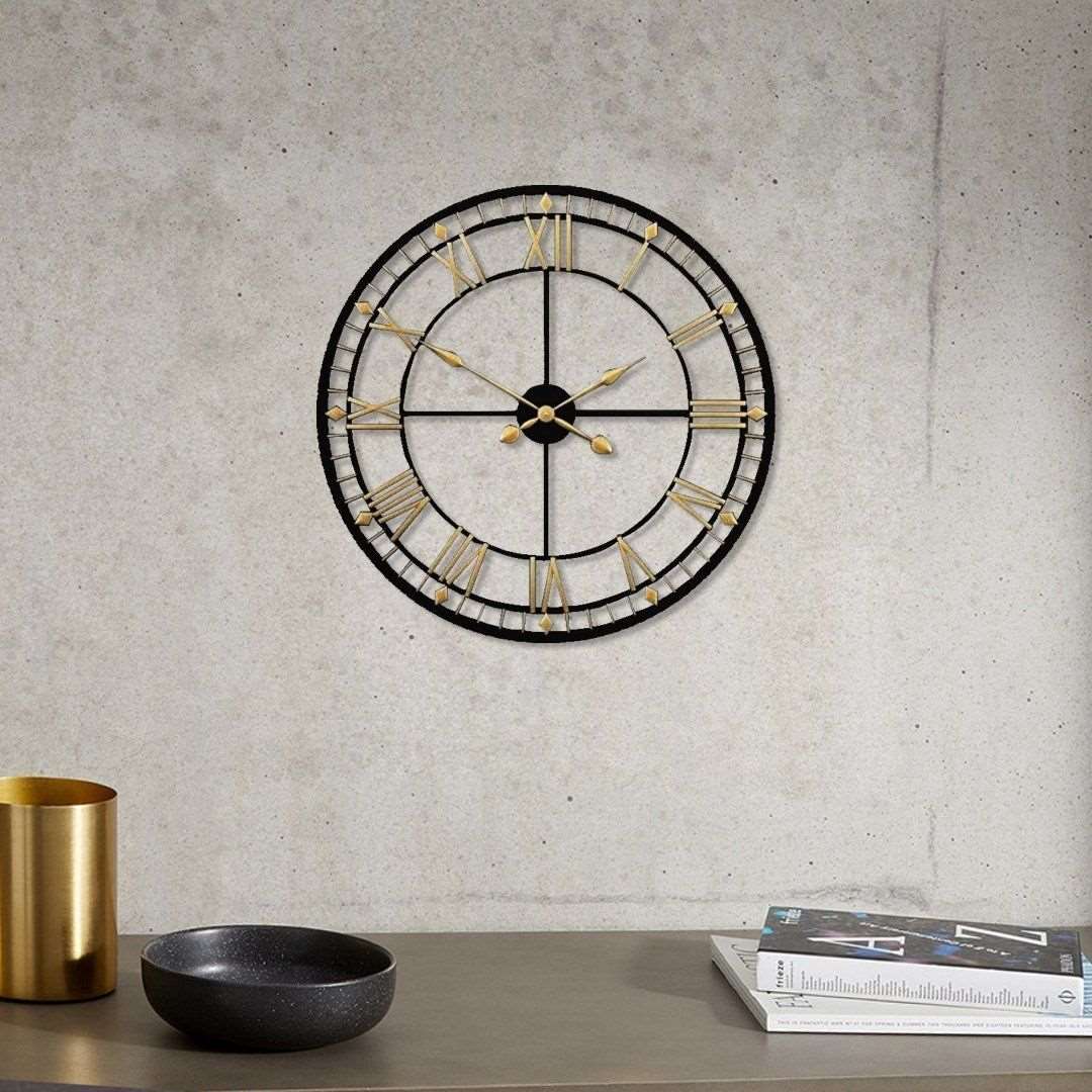 3 rings designer wall clock panel idekors