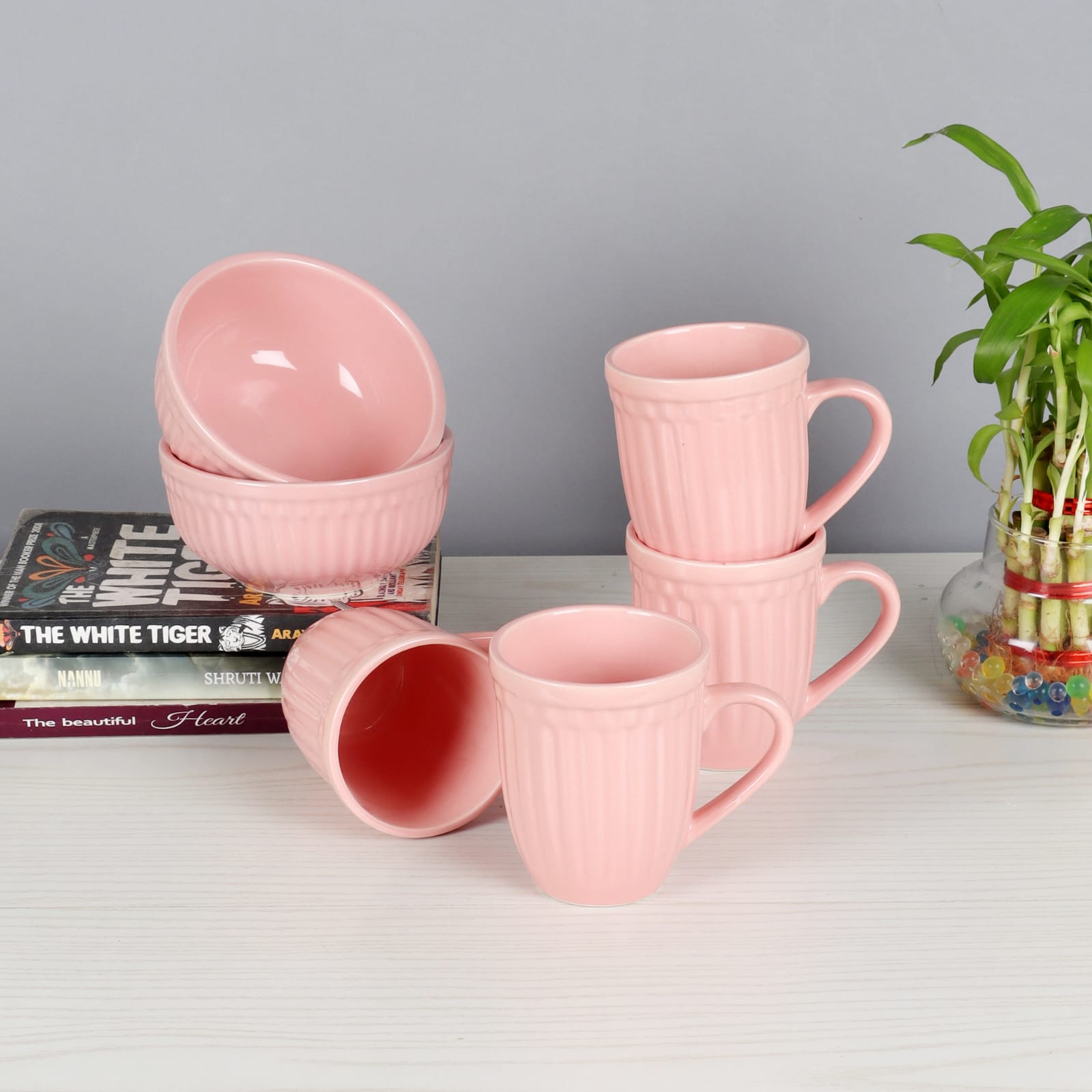 Ceramic mug and bowl set of 6 idekors