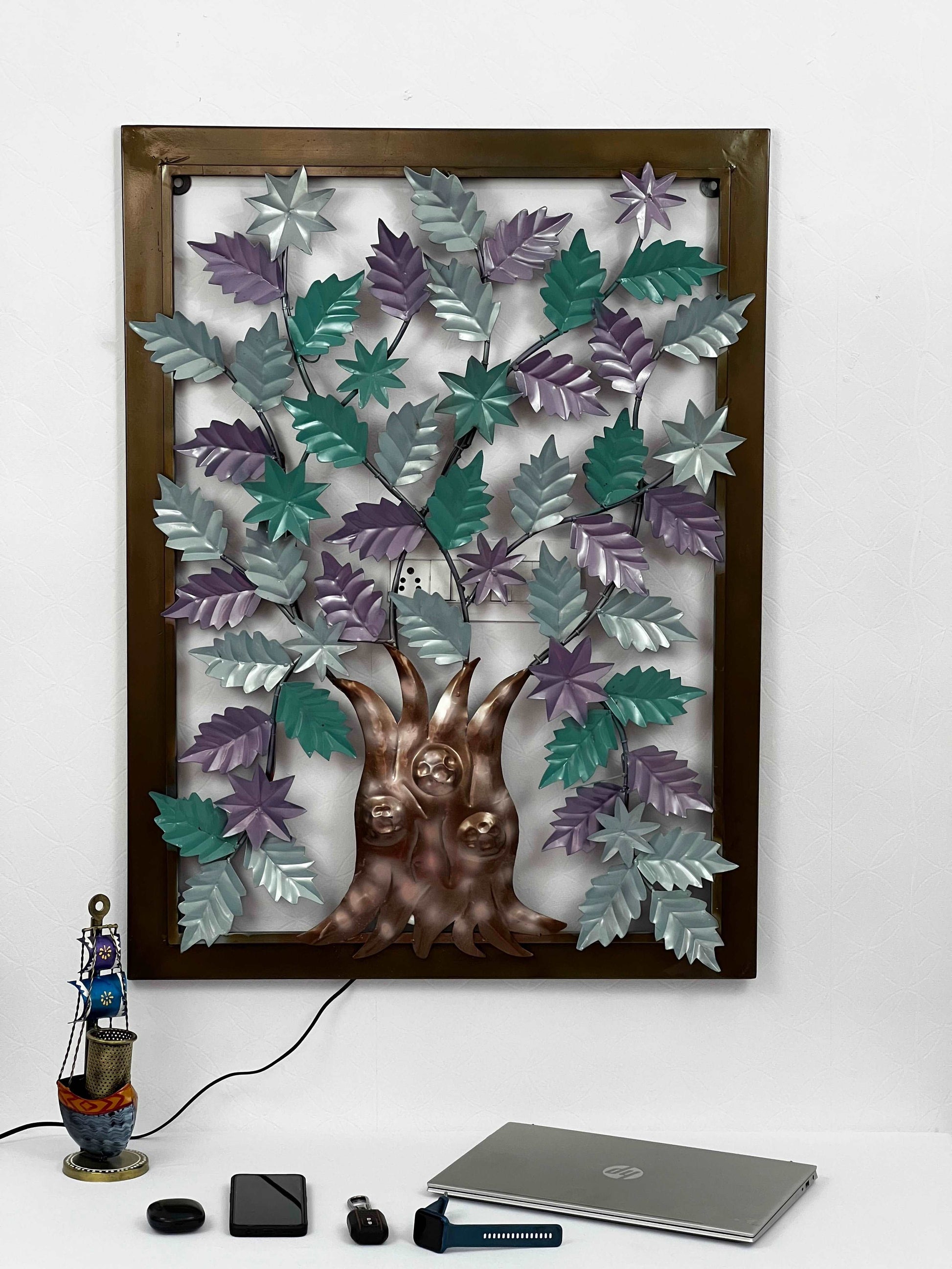 Frame Tree Wall Art with led light idekors