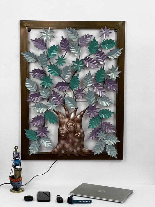 Frame Tree Wall Art with led light idekors