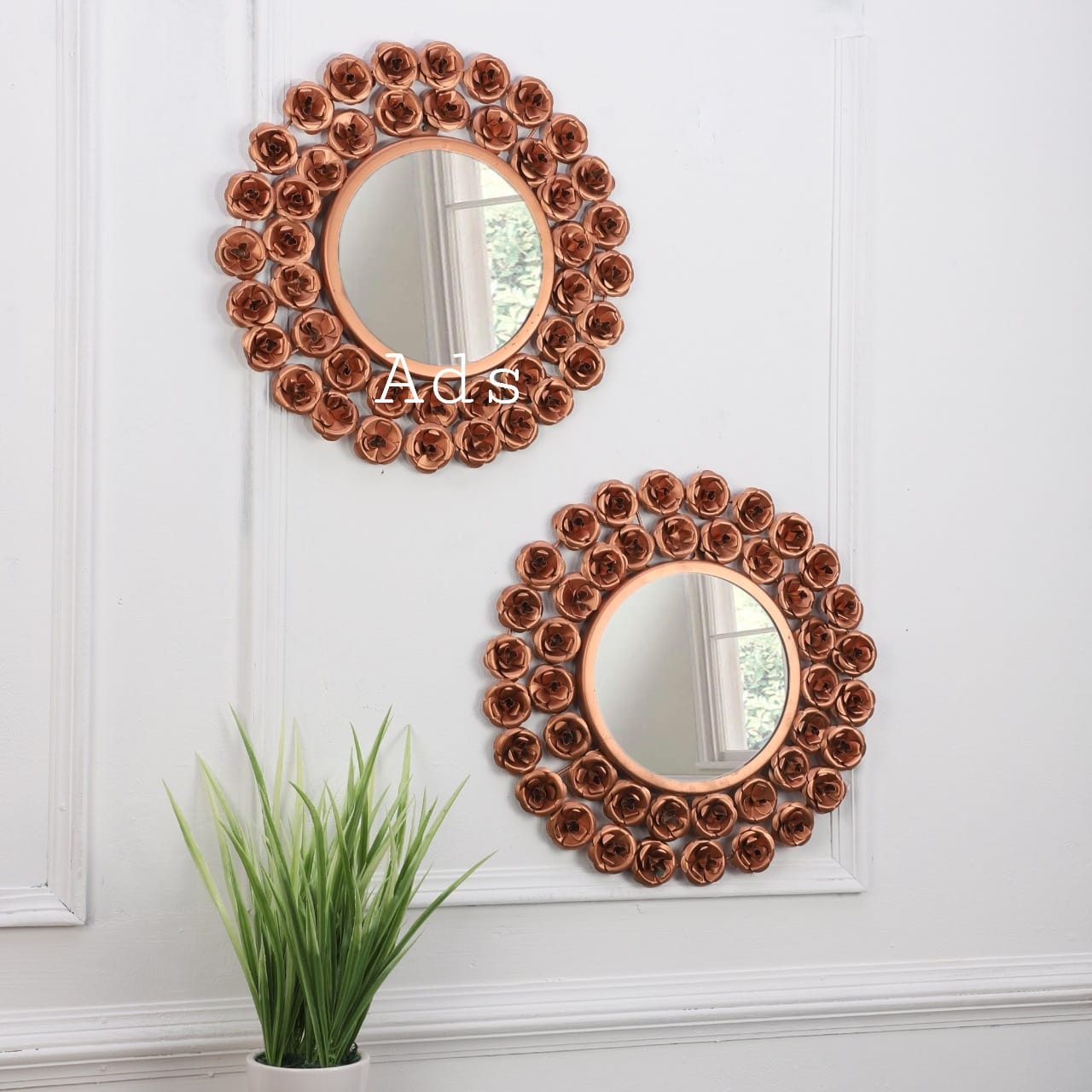 Rose Wall mirror set of 2 idekors