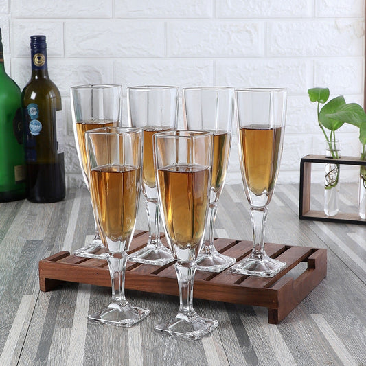 Square Champagne Glass set of 6 idekors