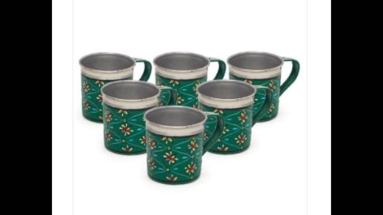 Stainless steel desginer cup set of 3 pieces idekors
