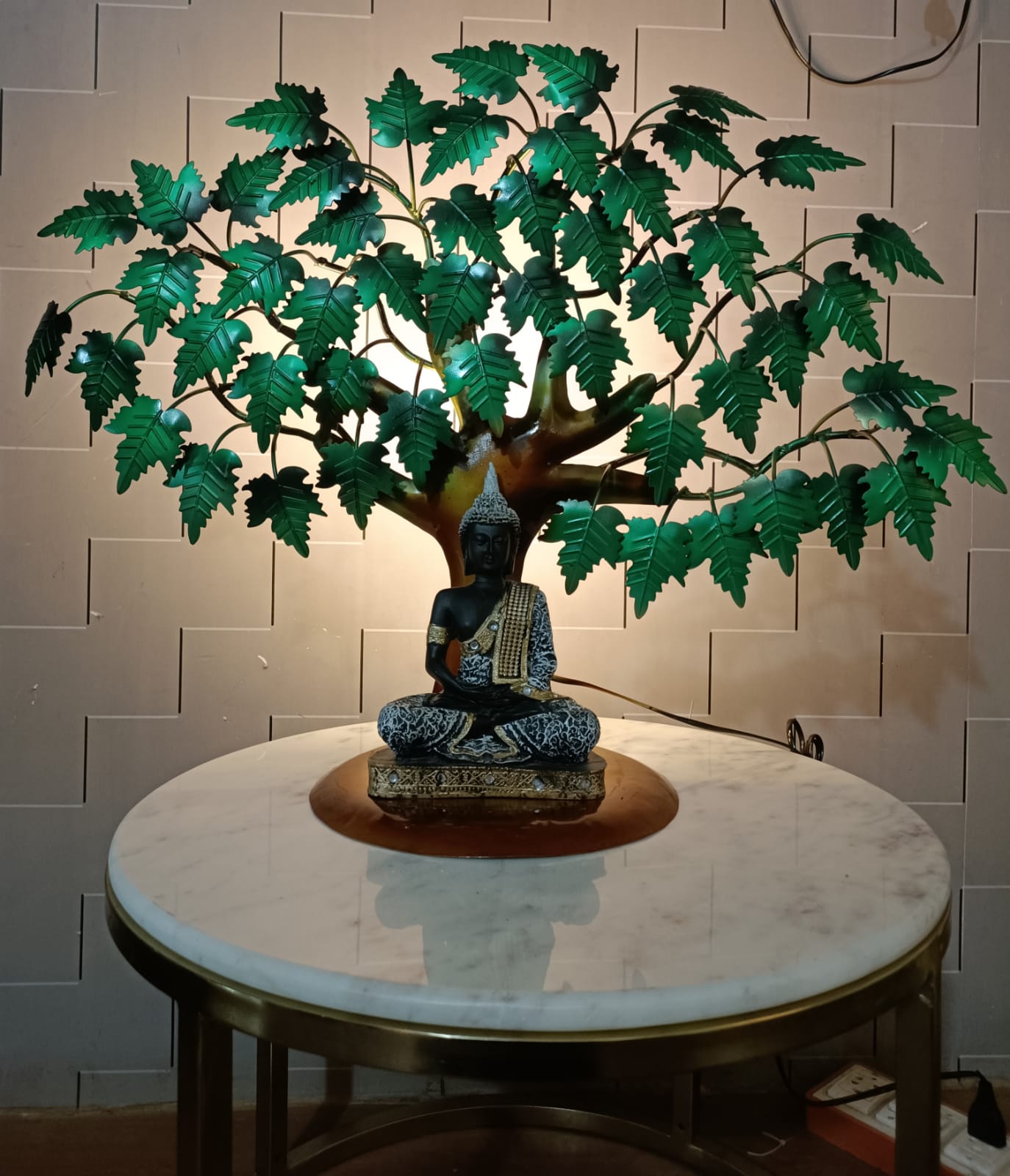 Table Decor Lamp with Resin Buddha ji idekors