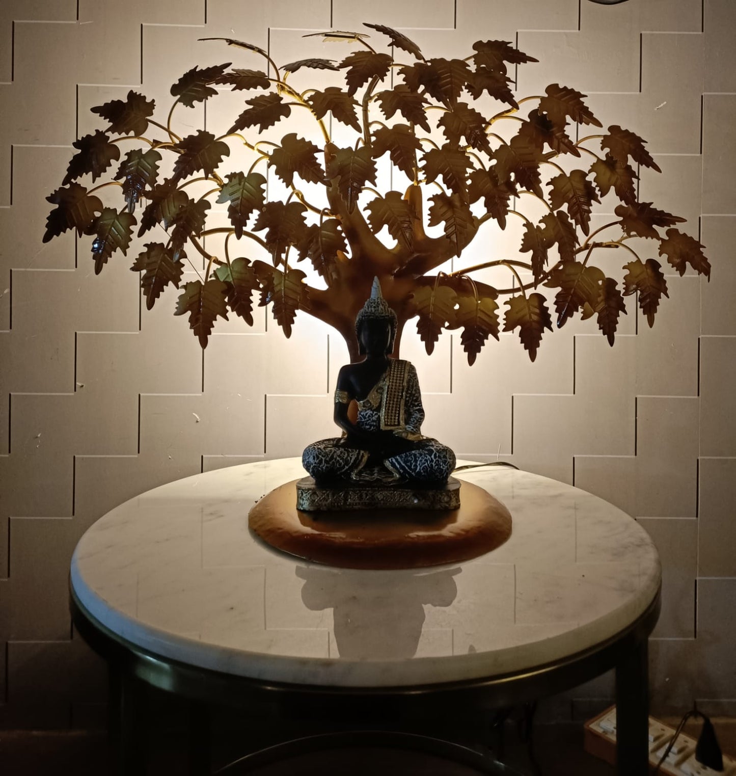 Table Decor Lamp with Resin Buddha ji idekors